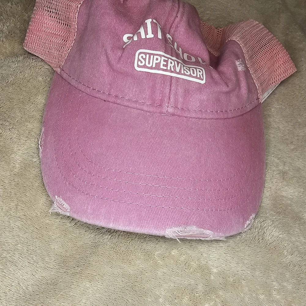 Shit Show Supervisor Pink Snapback Ball cap - Picture 2 of 3